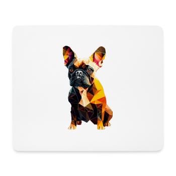 Français Bulldog Frenchie Französische Bulldogge - Tapis de souris (format paysage) - blanc - Devant