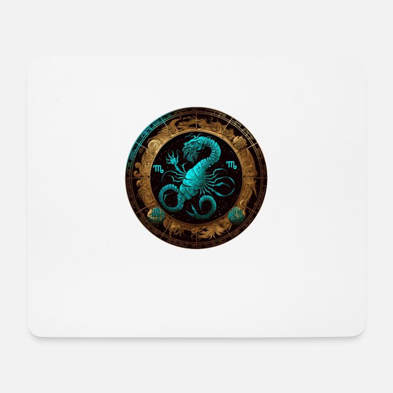 Tragen Sie Ihr astrologisches Sternzeichen mit Stolz: Scorpi - Mousepad (Querformat) - Weiß