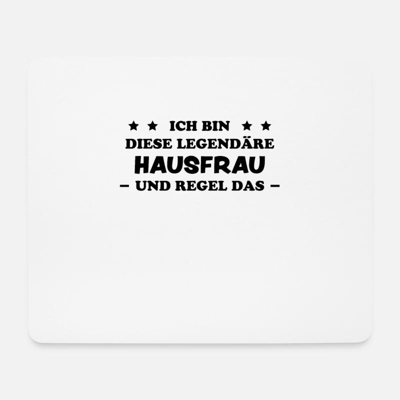 Hausfrau Lustige Spruch Haushalt Hausfrau Geschenk - Mousepad (Querformat) - Weiß