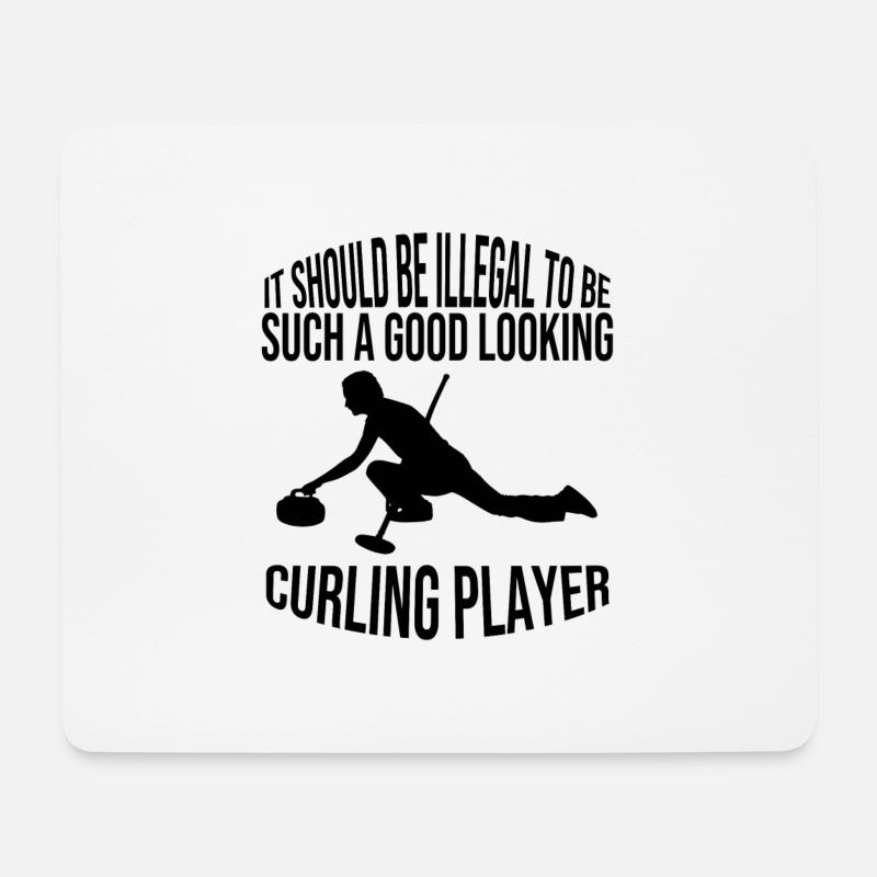 Curlingverein Curling Curlingteam Curlingspieler - Mousepad (Querformat) - Weiß