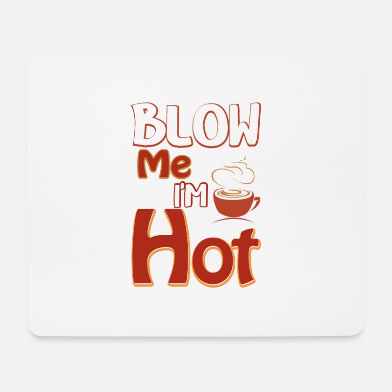 Puste mich aus - Mousepad (Querformat) - Weiß