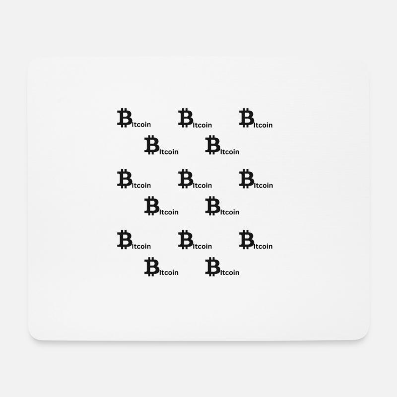Bitcoin collage - Mousepad (Querformat) - Weiß