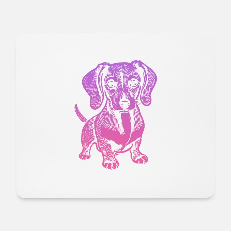 Dackel, mein treuer Begleiter - Welpe - Mousepad (Querformat) - Weiß