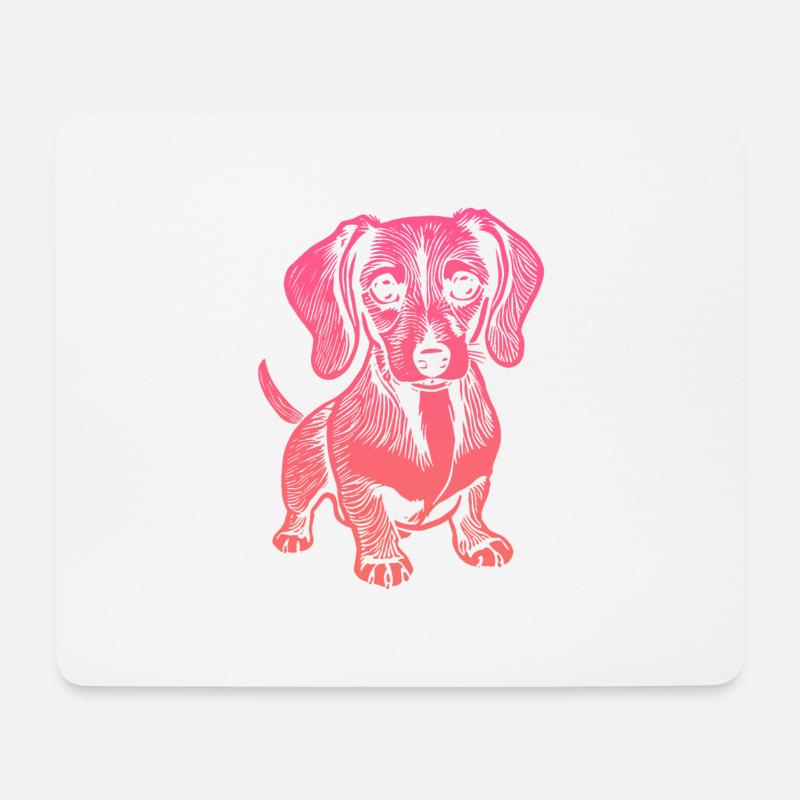 Dackel, mein treuer Begleiter - Welpe - Mousepad (Querformat) - Weiß