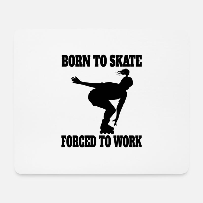 Rollschuh skaten Inliner Inline Skater Geschenk - Mousepad (Querformat) - Weiß