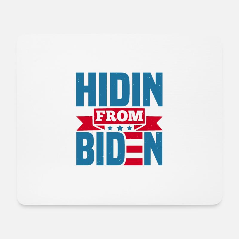HIDIN FROM BIDEN - Mouse Pad (horizontal) - white