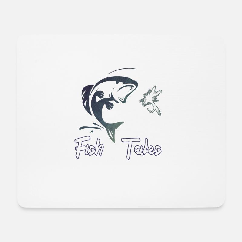 Angeln - Mousepad (Querformat) - Weiß