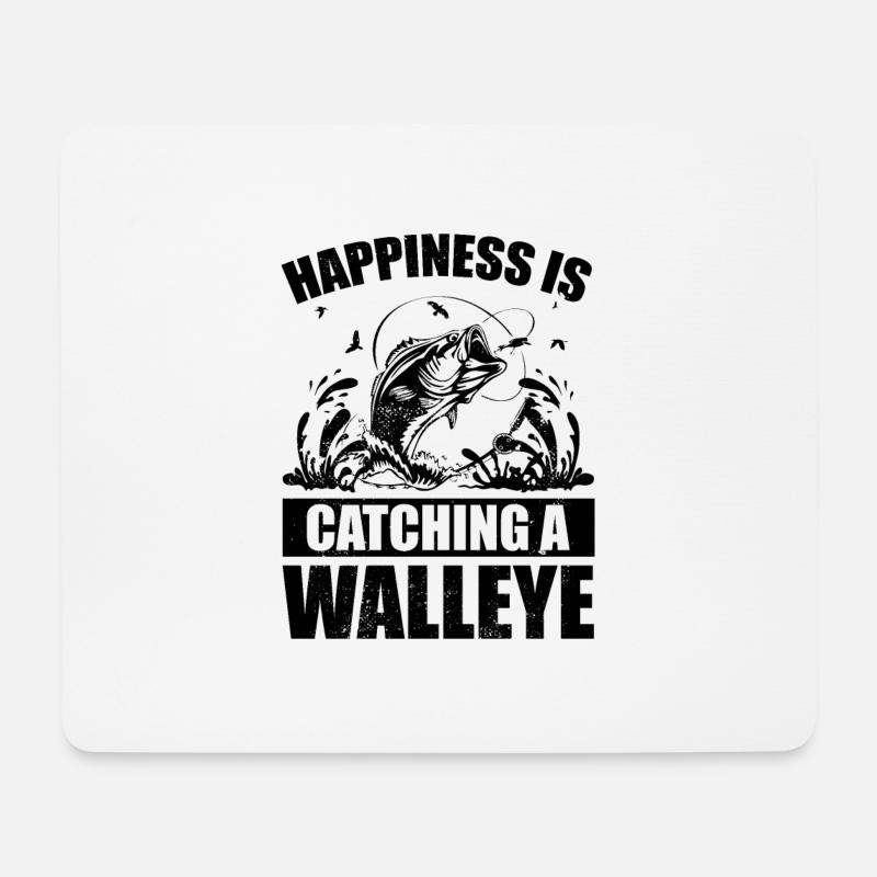 Zander Hecht Angeln Angler - Mousepad (Querformat) - Weiß