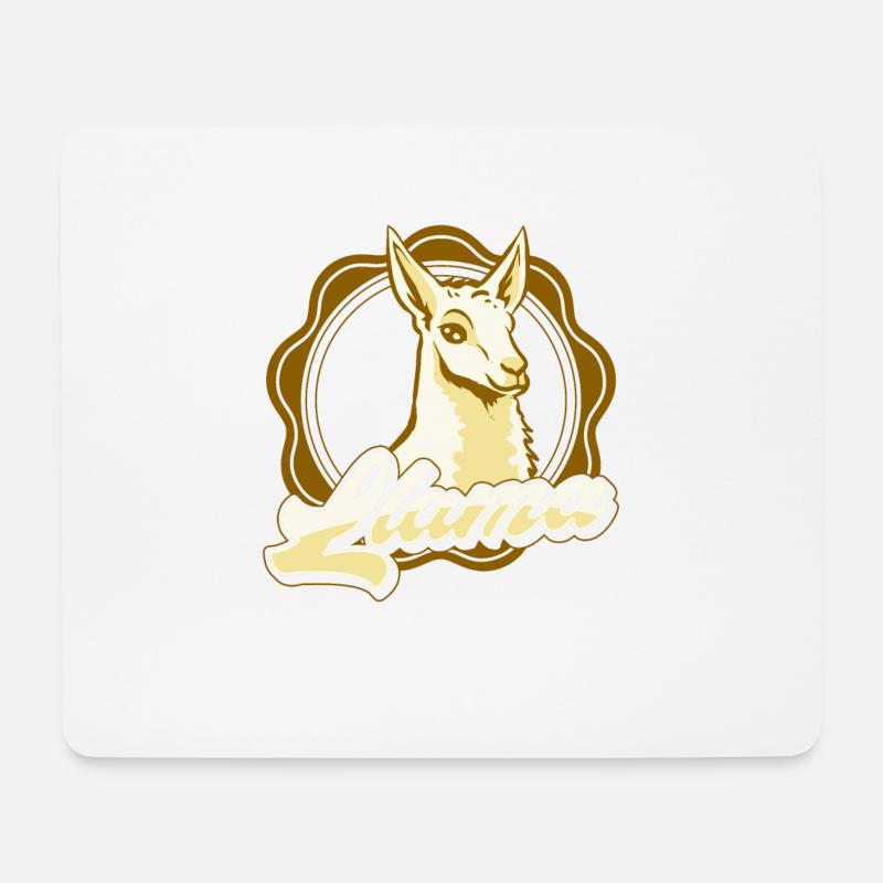 Lor Lama Fans - Mousepad (Querformat) - Weiß