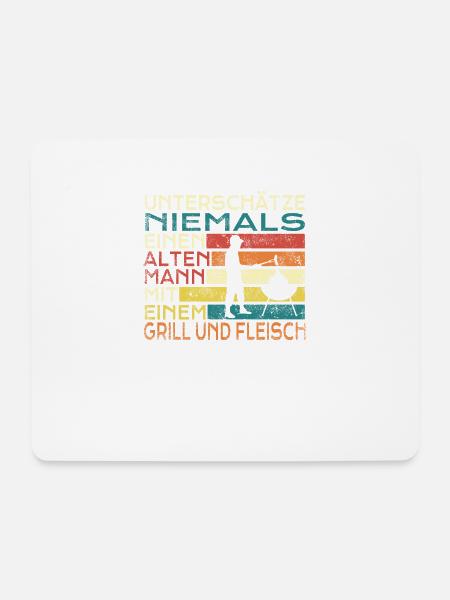 Grillen und Camper Geschenkidee - Mousepad (Querformat) - Weiß
