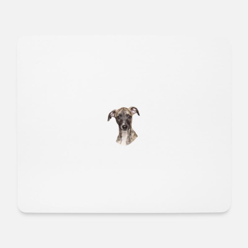 Vorsicht vor dem Frauchen - Whippet ist harmlos - Mousepad (Querformat) - Weiß