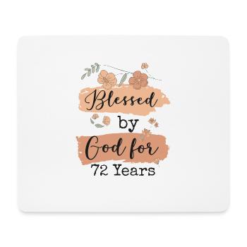 Geburtstag 72 Geschenk Spruch Lustig - Mousepad (Querformat) - Weiß - Vorne