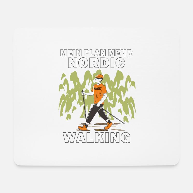 MEHR NORDIC WALKING - Mousepad (Querformat) - Weiß