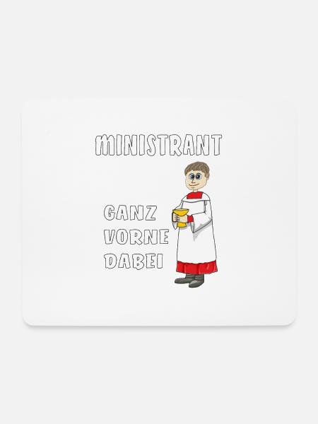 MINISTRANT GANZ VORNE DABEI - Mousepad (Querformat) - Weiß