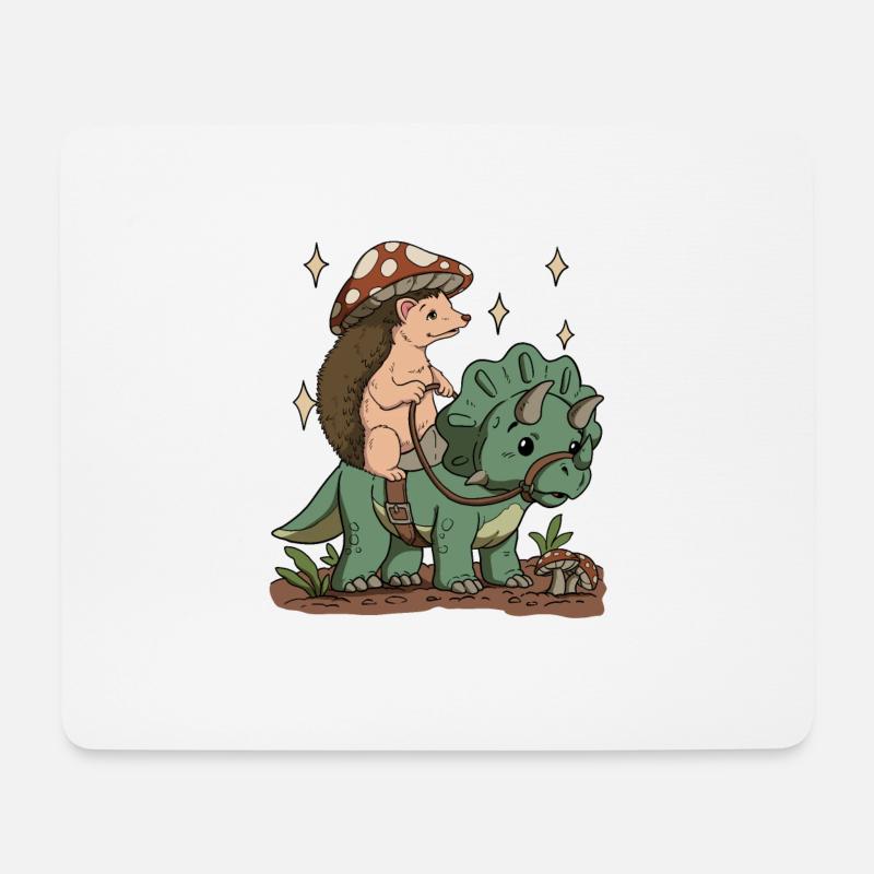 Cottagecore hedgehog - Mouse Pad (horizontal) - white