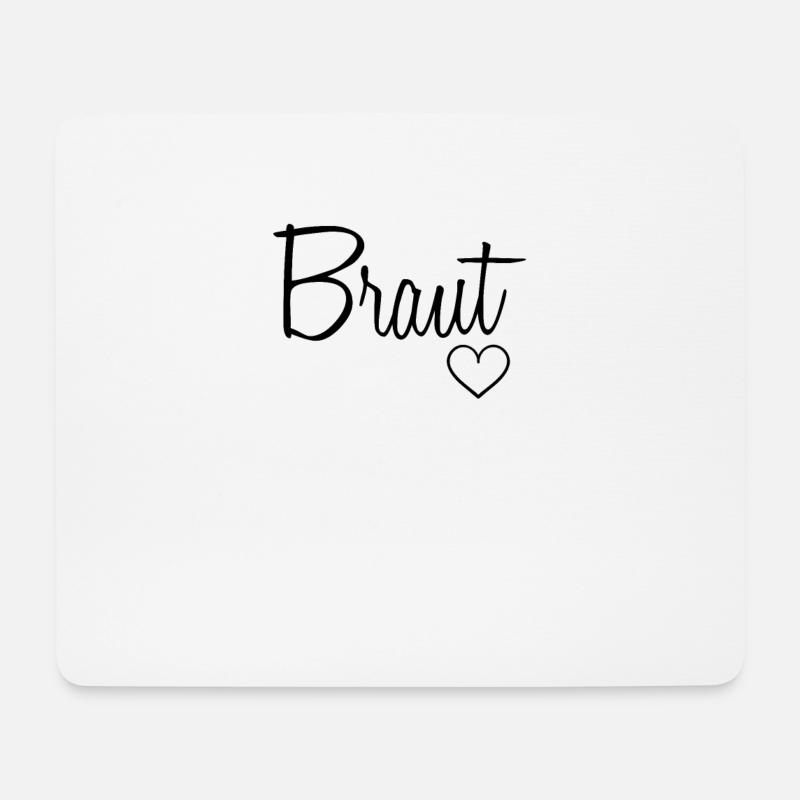 Weißes Braut Brautjungfer - Mousepad (Querformat) - Weiß