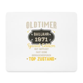 Oldtimer Baujahr 1971 - 52. Geburtstag - Mousepad (Querformat) - Weiß - Vorne