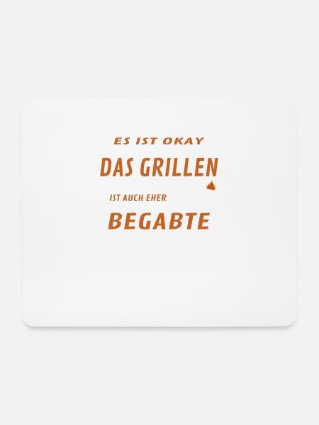 Grillen und Camper Geschenkidee - Mousepad (Querformat) - Weiß