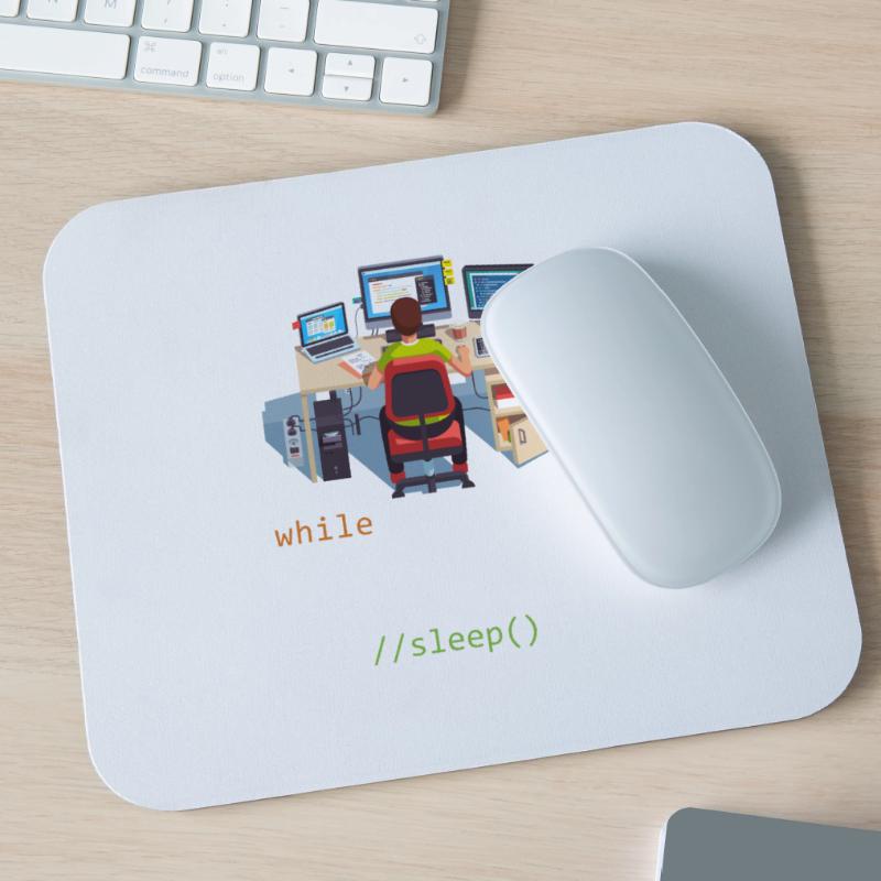 Informatique Python Programmeur Manger Code Sommeil Tapis de souris (format paysage)