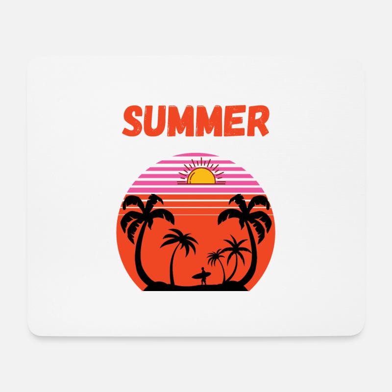 Sommer - Mousepad (Querformat) - Weiß