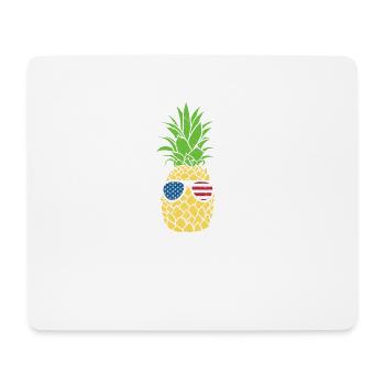 Ananas Sonnenbrille 4. Juli US Patriotisch Aloha - Mousepad (Querformat) - Weiß - Vorne