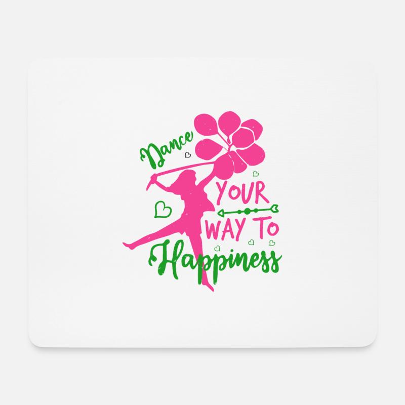 TANZE DEINEN WEG ZUM GLÜCK - Mousepad (Querformat) - Weiß
