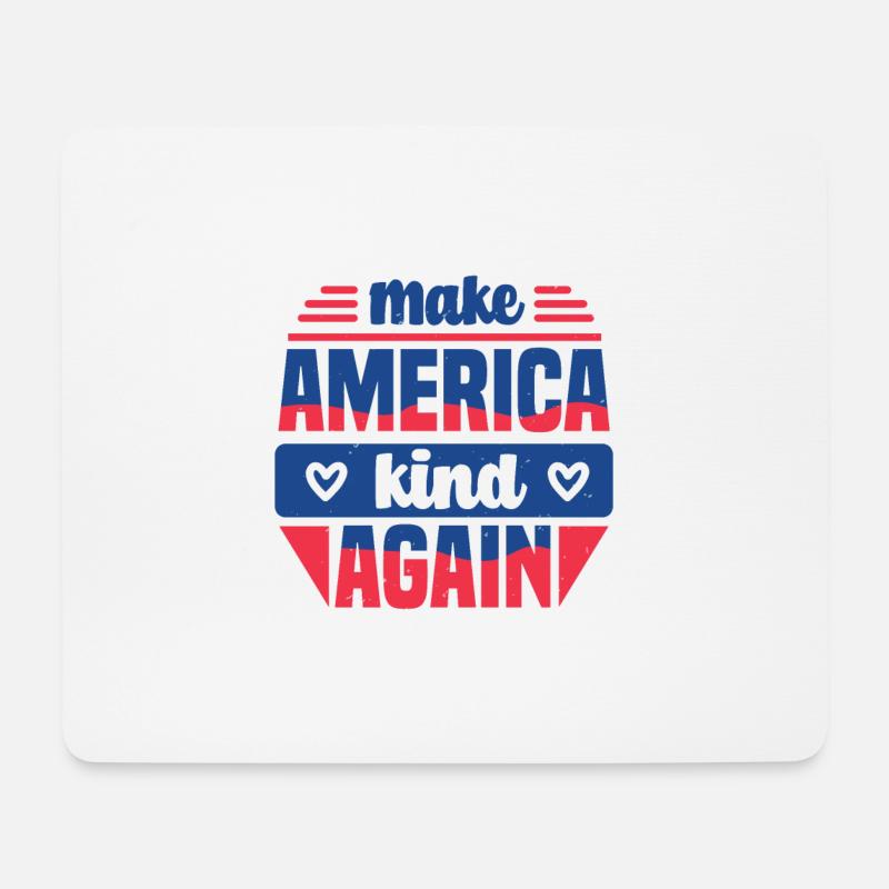 MAKE AMERICA KIND AGAIN - Mouse Pad (horizontal) - white