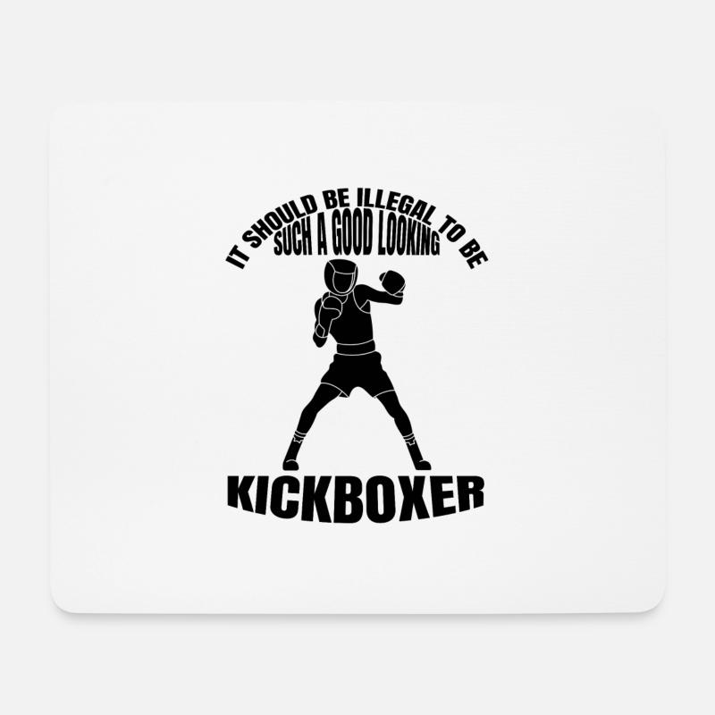 Kickboxen Boxen Kickboxer Boxer Kampfsport - Mousepad (Querformat) - Weiß
