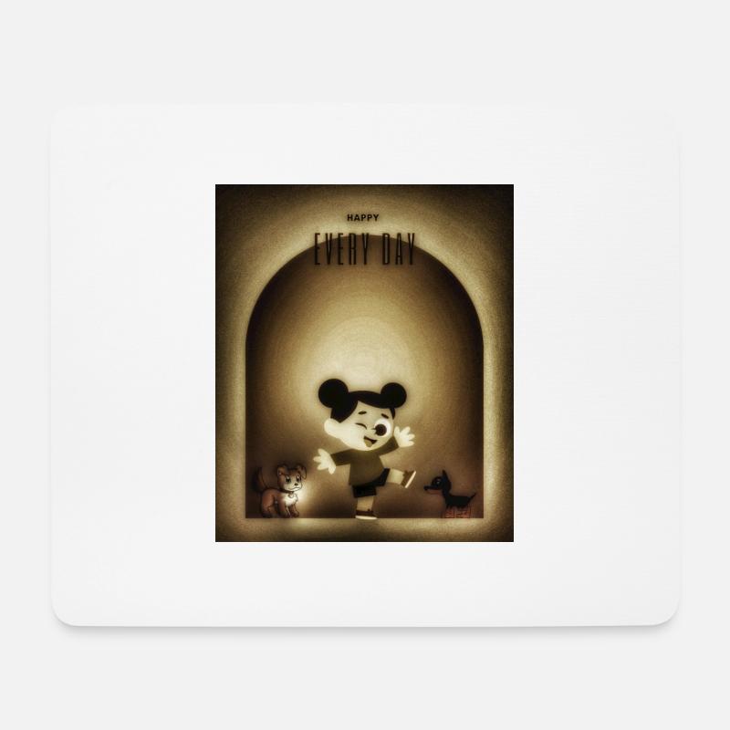 Karikatur - Mousepad (Querformat) - Weiß