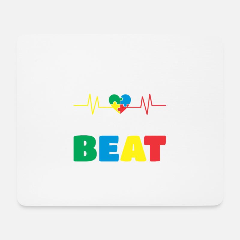 autism awareness month puzzel musik herz - Mousepad (Querformat) - Weiß