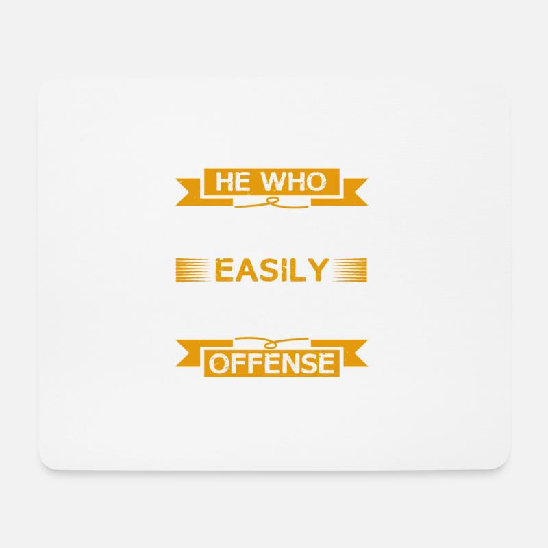 HE WHO PARDON EASILY INVITES OFFENSE - Mouse Pad (horizontal) - white