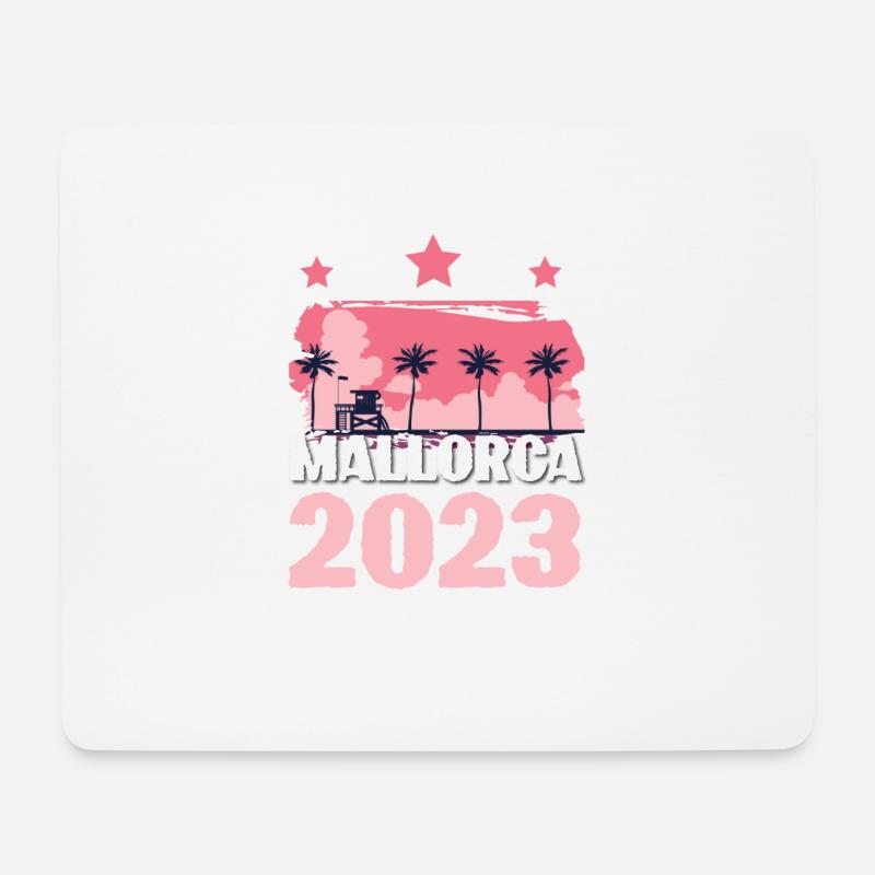 Mallorca 2023 - Mousepad (Querformat) - Weiß