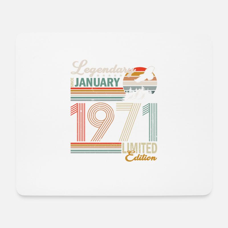 Legendär Seit Januar 1971 - Mousepad (Querformat) - Weiß