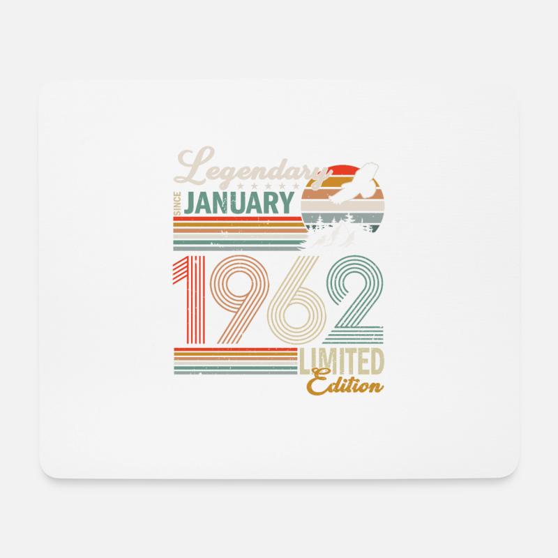 Legendär Seit Januar 1962 - Mousepad (Querformat) - Weiß