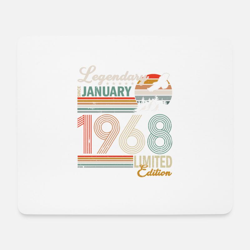 Legendär Seit Januar 1968 - Mousepad (Querformat) - Weiß