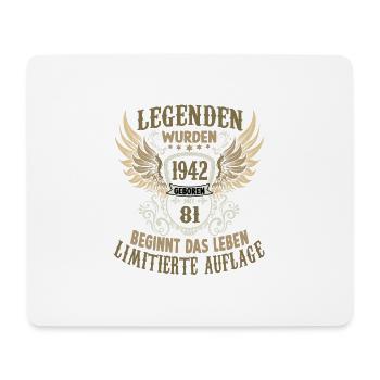 81 Jahre Herren Geburtstagsgeschenk Jahrgang 1942 - Mousepad (Querformat) - Weiß - Vorne