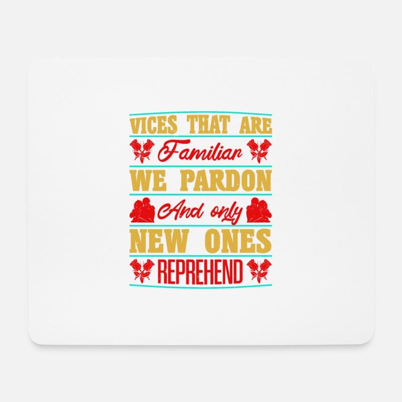 WICES, DIE VERTRAUT SIND, VERZEIHEN WIR - Mousepad (Querformat) - Weiß
