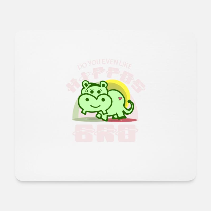 Nilpferd Spruch - Mousepad (Querformat) - Weiß