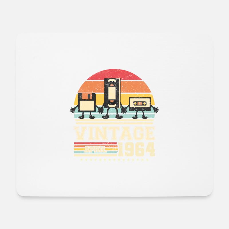 59. Geburtstag April Jahrgang 1964 Geschenkidee - Mousepad (Querformat) - Weiß