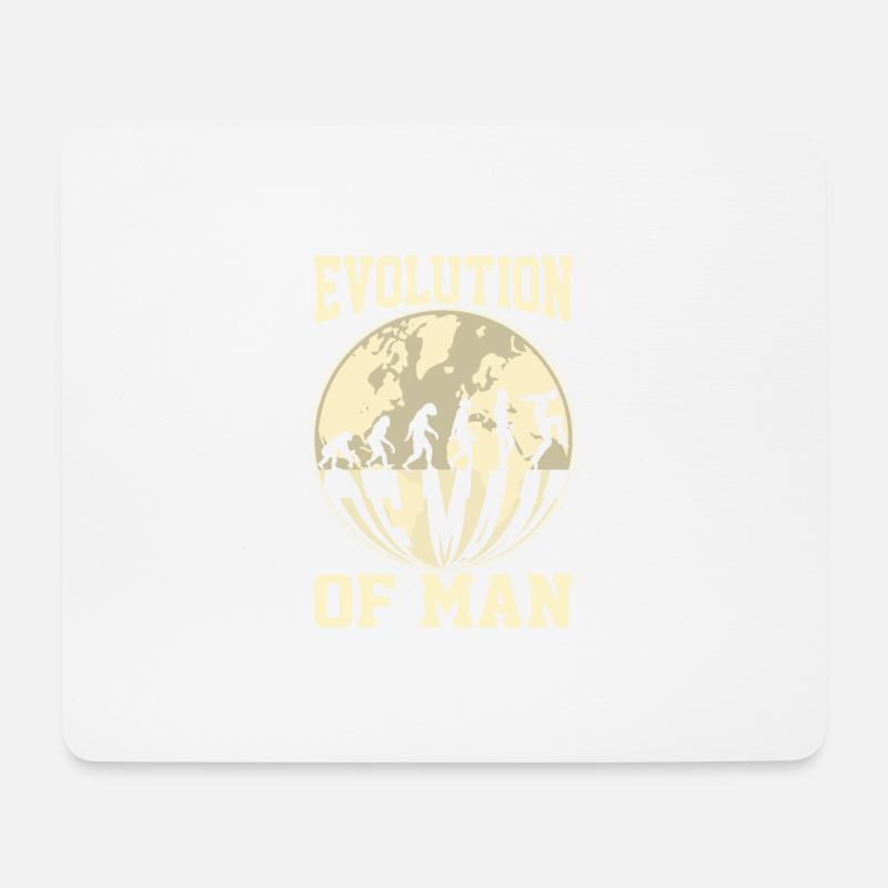Evolution des Menschen - Mousepad (Querformat) - Weiß