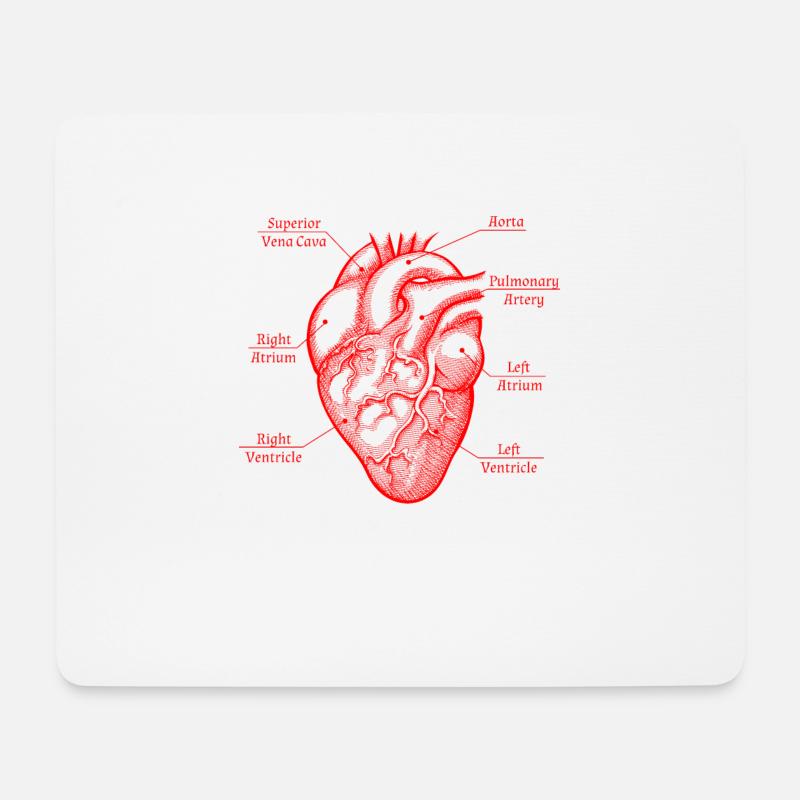Teile des Herzens - Mousepad (Querformat) - Weiß