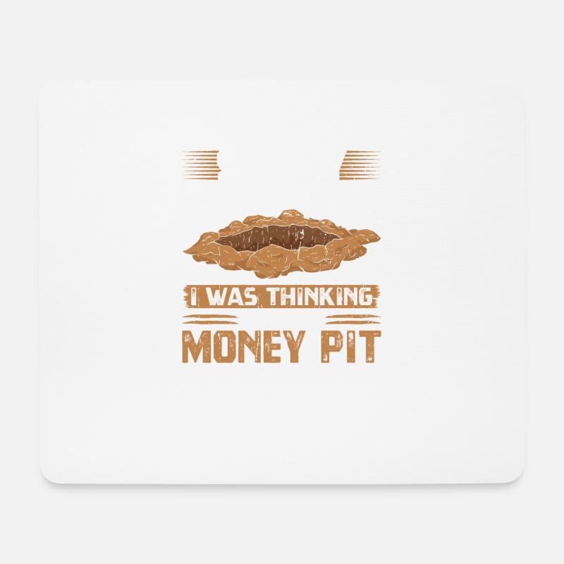 Thinking About The Money Pit, Oak Island Treasure - Mousepad (Querformat) - Weiß
