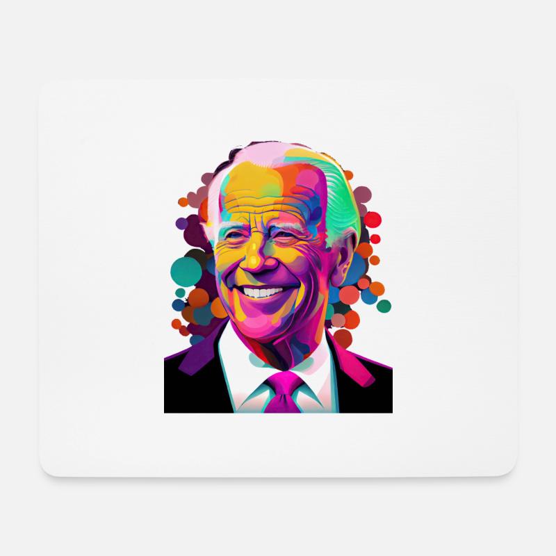 Lächelnder Präsident - Mousepad (Querformat) - Weiß