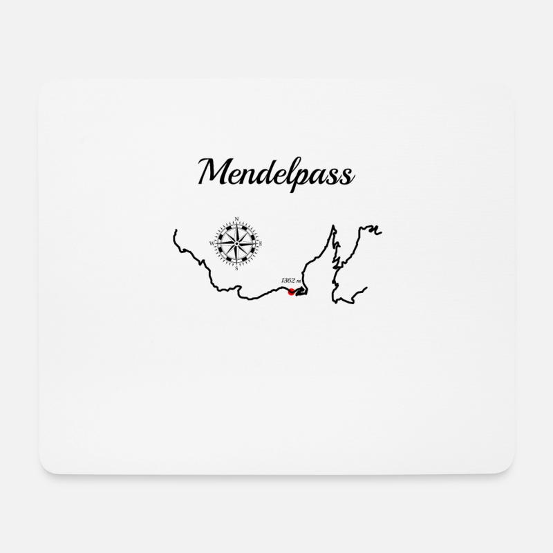 Mendelpass Serpentiner - Mousepad (Querformat) - Weiß