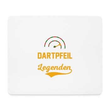 Mit dem Dartpfeil in den Händen Darts Dartspieler - Mousepad (Querformat) - Weiß - Vorne