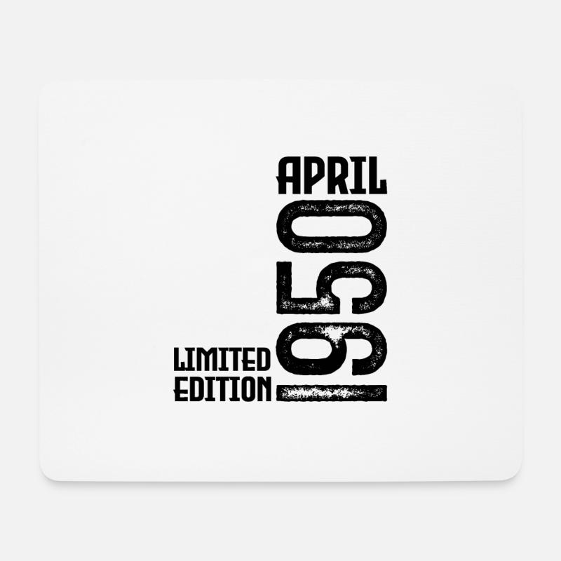 Geschenk April 1950. Geburtstag April 1950. April. - Mousepad (Querformat) - Weiß