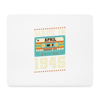 78. Geburtstag April Jahrgang 1945 Geschenkidee - Mousepad (Querformat) - Weiß - Vorne