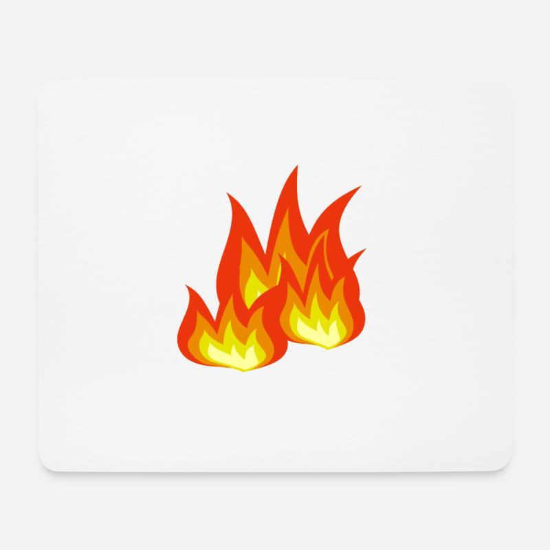 Flammen Feuer - Mousepad (Querformat) - Weiß