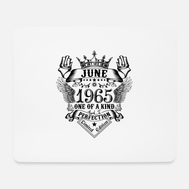 Geburtstag Juni 1965 geboren im Juni 1965 - Mousepad (Querformat) - Weiß