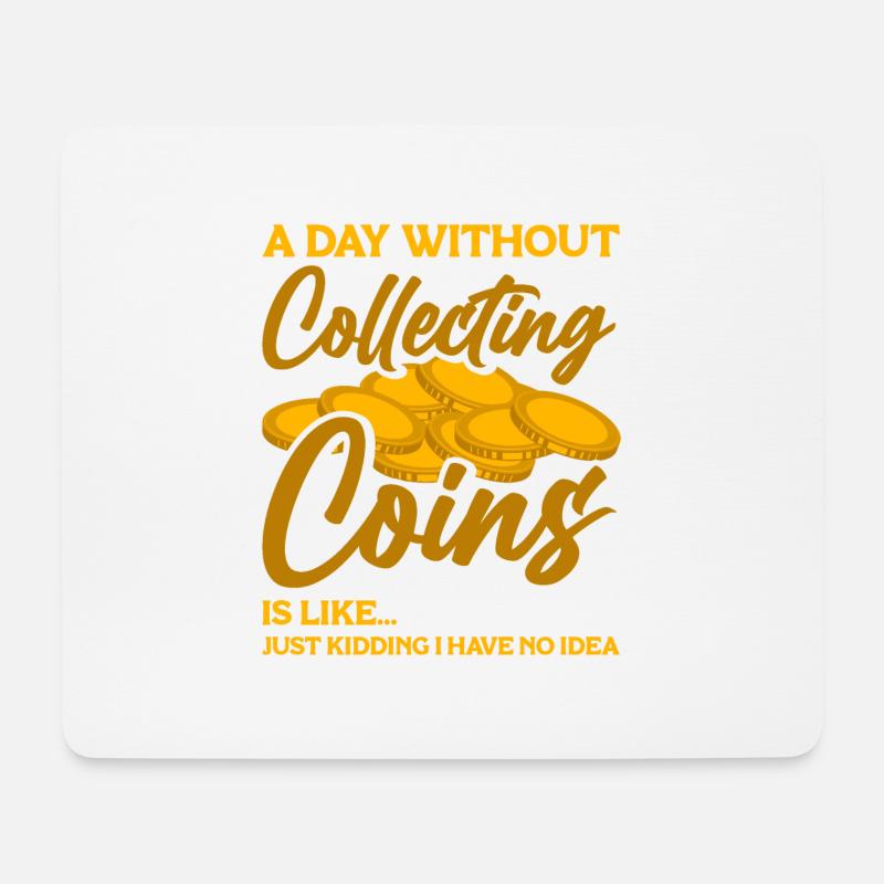 Münzsammler Münzsammeln Numismatiker - Mousepad (Querformat) - Weiß